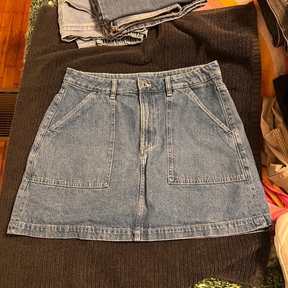 Stylish Denim A-Line Skirt